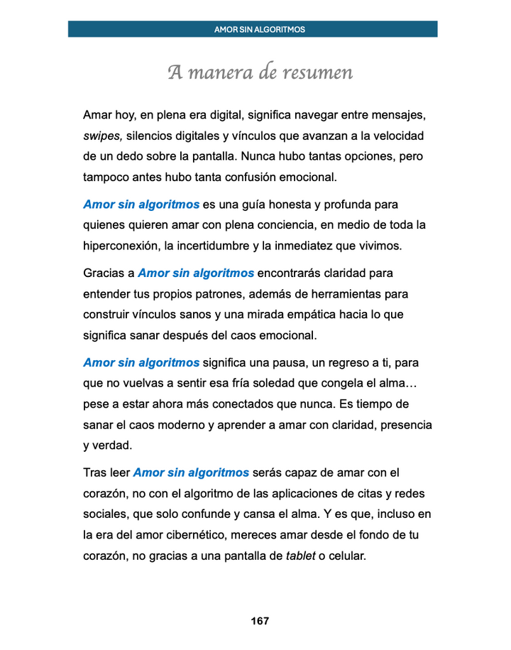 Amor sin algoritmos