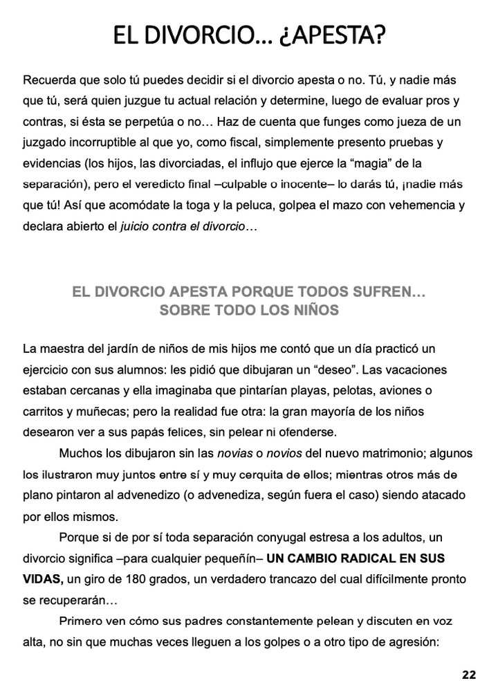 El divorcio apesta