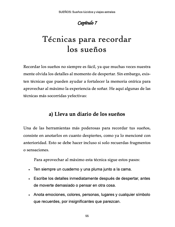Sueños: Sueños lúcidos y viajes astrales
