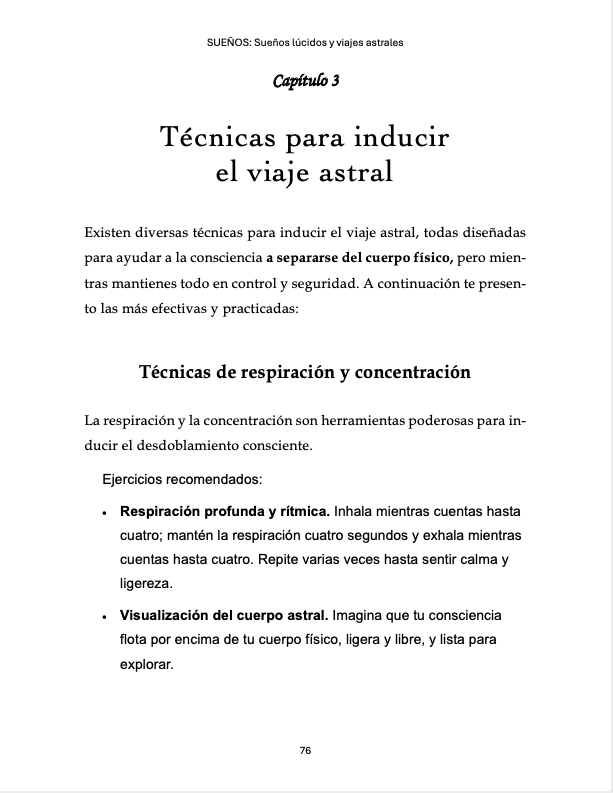 Sueños: Sueños lúcidos y viajes astrales
